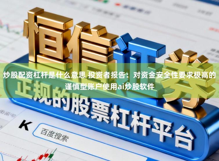 炒股配资杠杆是什么意思 投资者报告：对资金安全性要求极高的谨慎型账户使用ai炒股软件